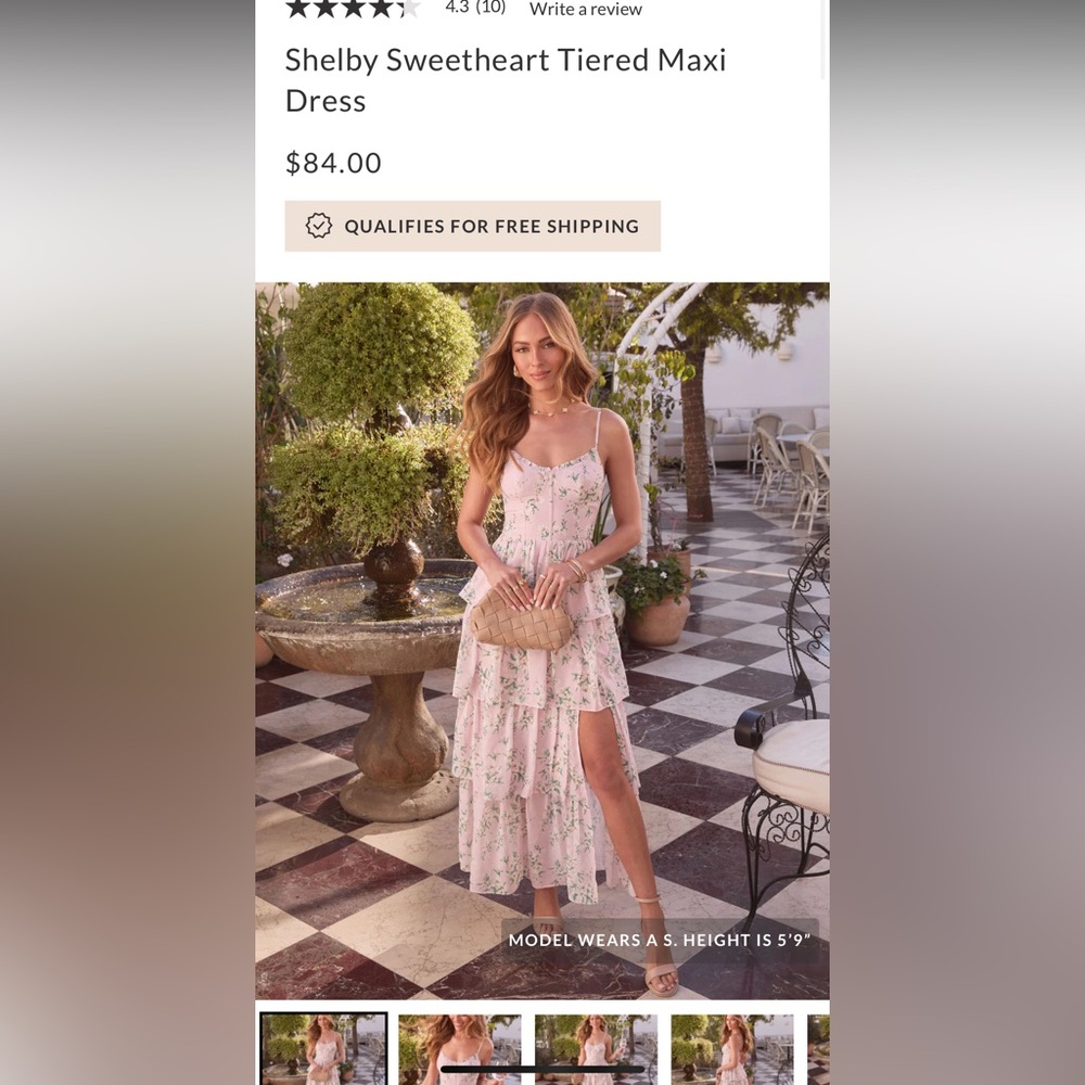 Vici Shelby Sweetheart Tiered Maxi Dress